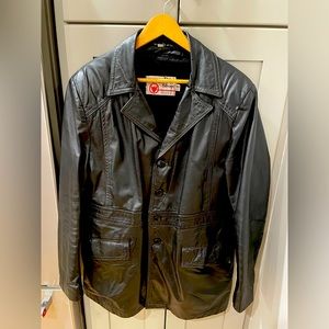 Mens vintage leather coat.